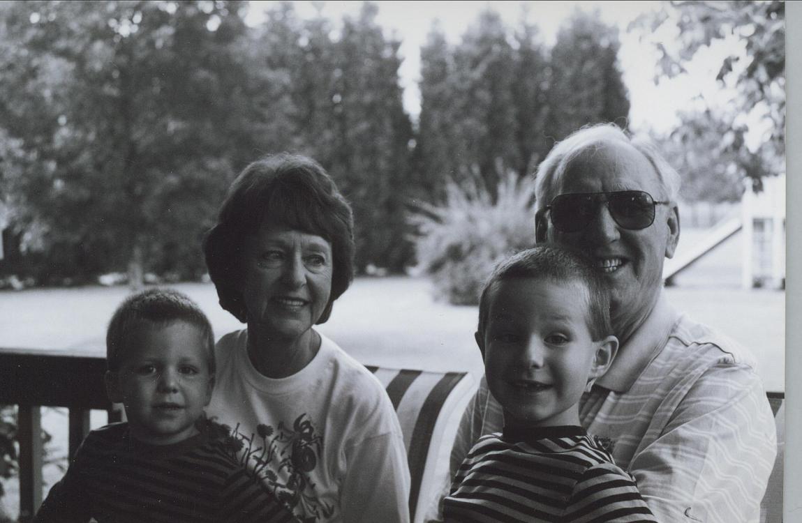 Grandma and Grandpap with Dillon and Riley